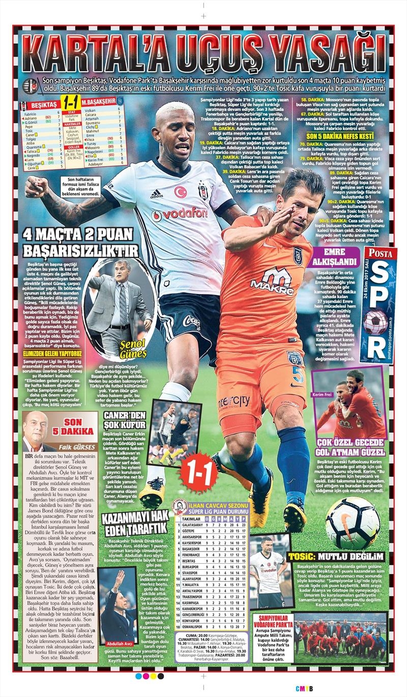24 Ekim 2017 | Gazetelerin Beşiktaş Manşetleri - Görsel 17