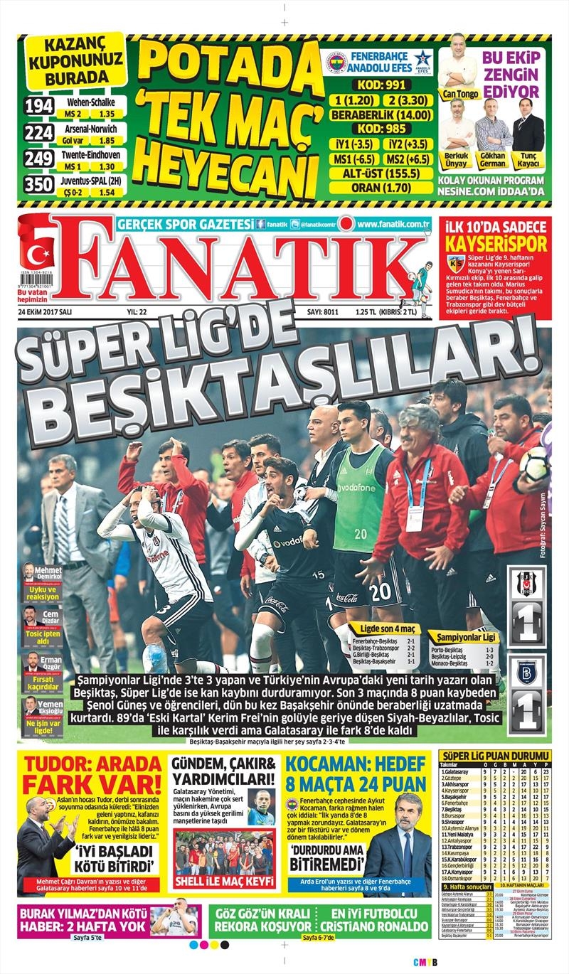 24 Ekim 2017 | Gazetelerin Beşiktaş Manşetleri - Görsel 4