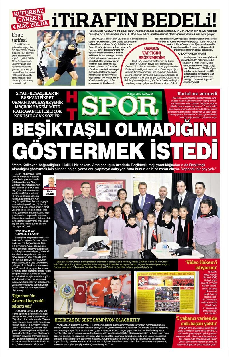 25 Ekim 2017 | İşte gazetelerin Beşiktaş manşetleri - Görsel 5