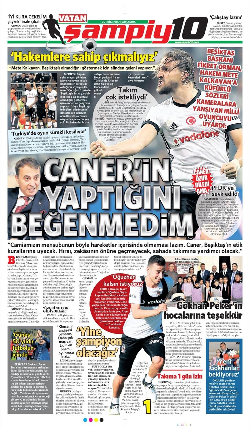 25 Ekim 2017 | İşte gazetelerin Beşiktaş manşetleri - Görsel 8