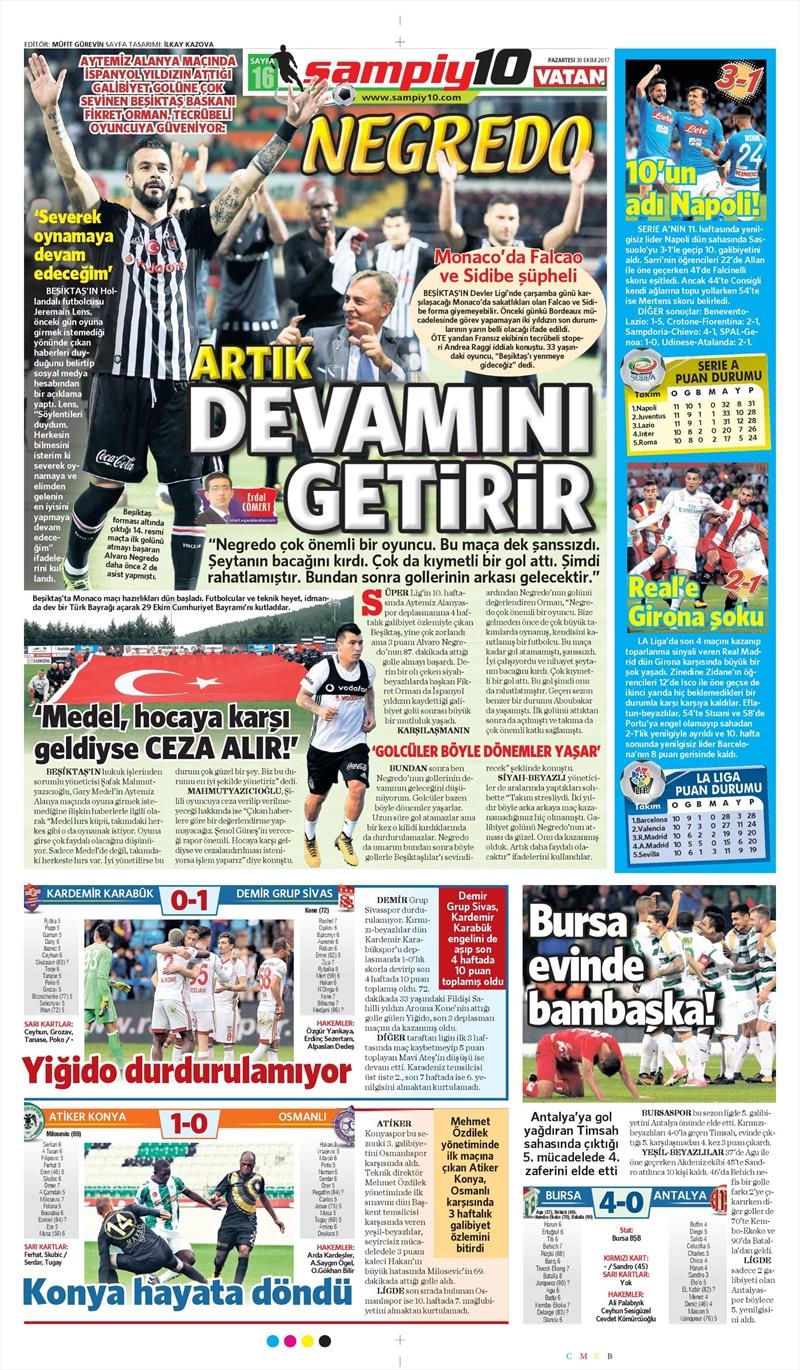 30 Ekim 2017 | Gazetelerin Beşiktaş Manşetleri - Görsel 10