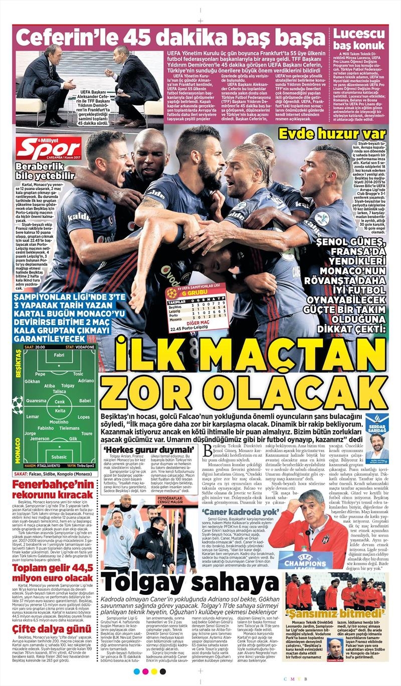 01 Kasım 2017 | Gazetelerin Beşiktaş Manşetleri - Görsel 12
