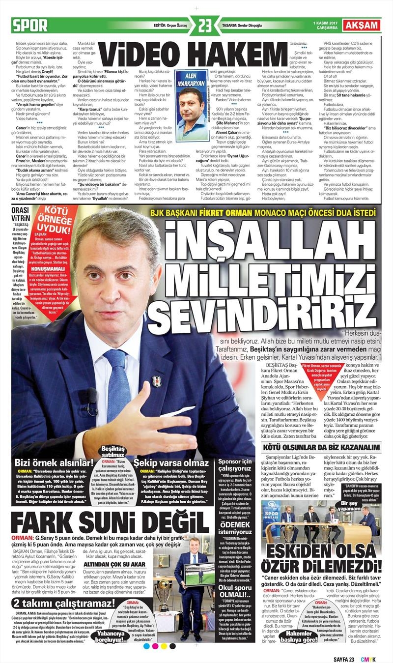 01 Kasım 2017 | Gazetelerin Beşiktaş Manşetleri - Görsel 2