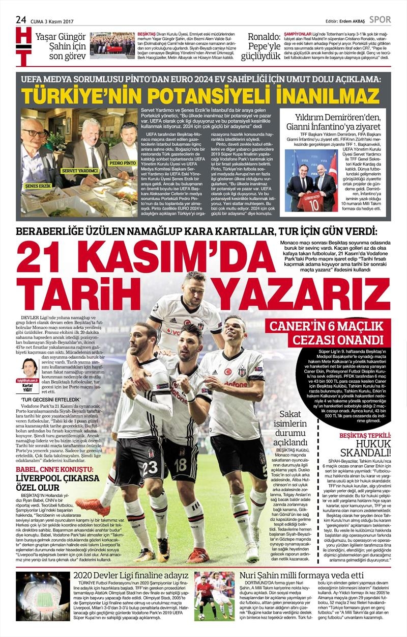 3 Kasım 2017 | İşte gazetelerin Beşiktaş manşetleri - Görsel 17
