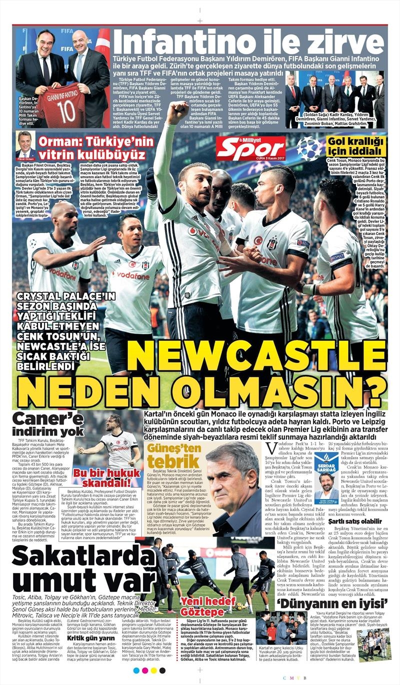 3 Kasım 2017 | İşte gazetelerin Beşiktaş manşetleri - Görsel 20