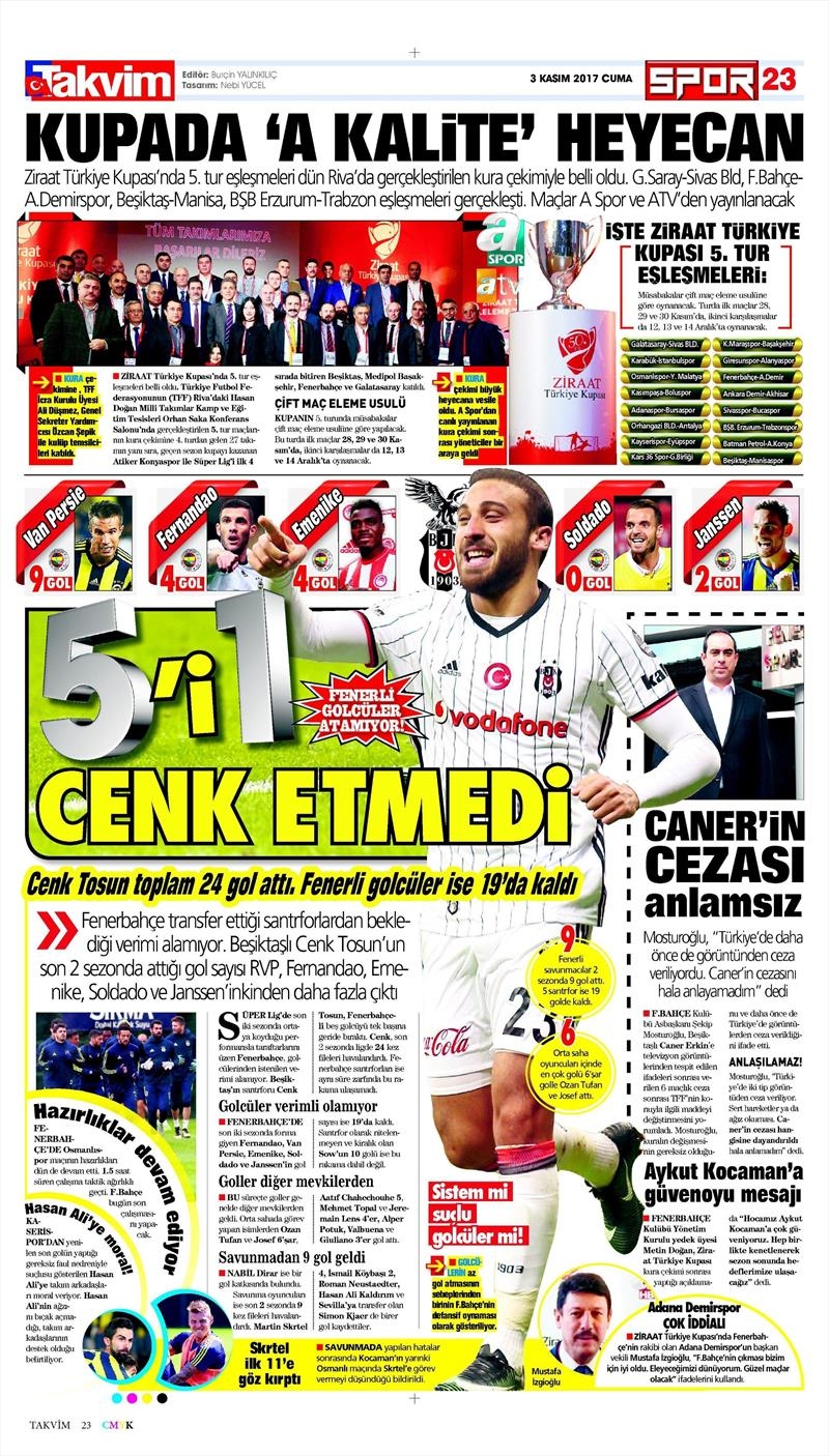 3 Kasım 2017 | İşte gazetelerin Beşiktaş manşetleri - Görsel 9