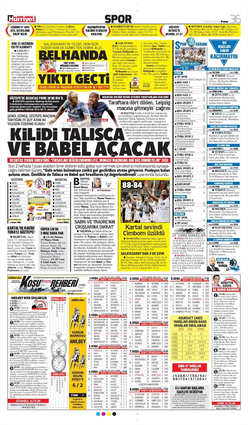 05 Kasım 207 | Gazetelerin Beşiktaş Manşetleri - Görsel 5