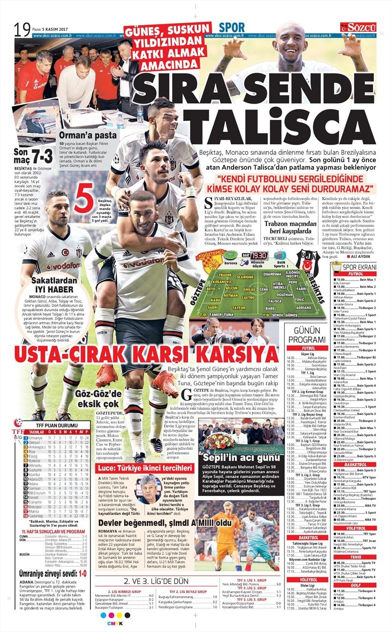 05 Kasım 207 | Gazetelerin Beşiktaş Manşetleri - Görsel 7