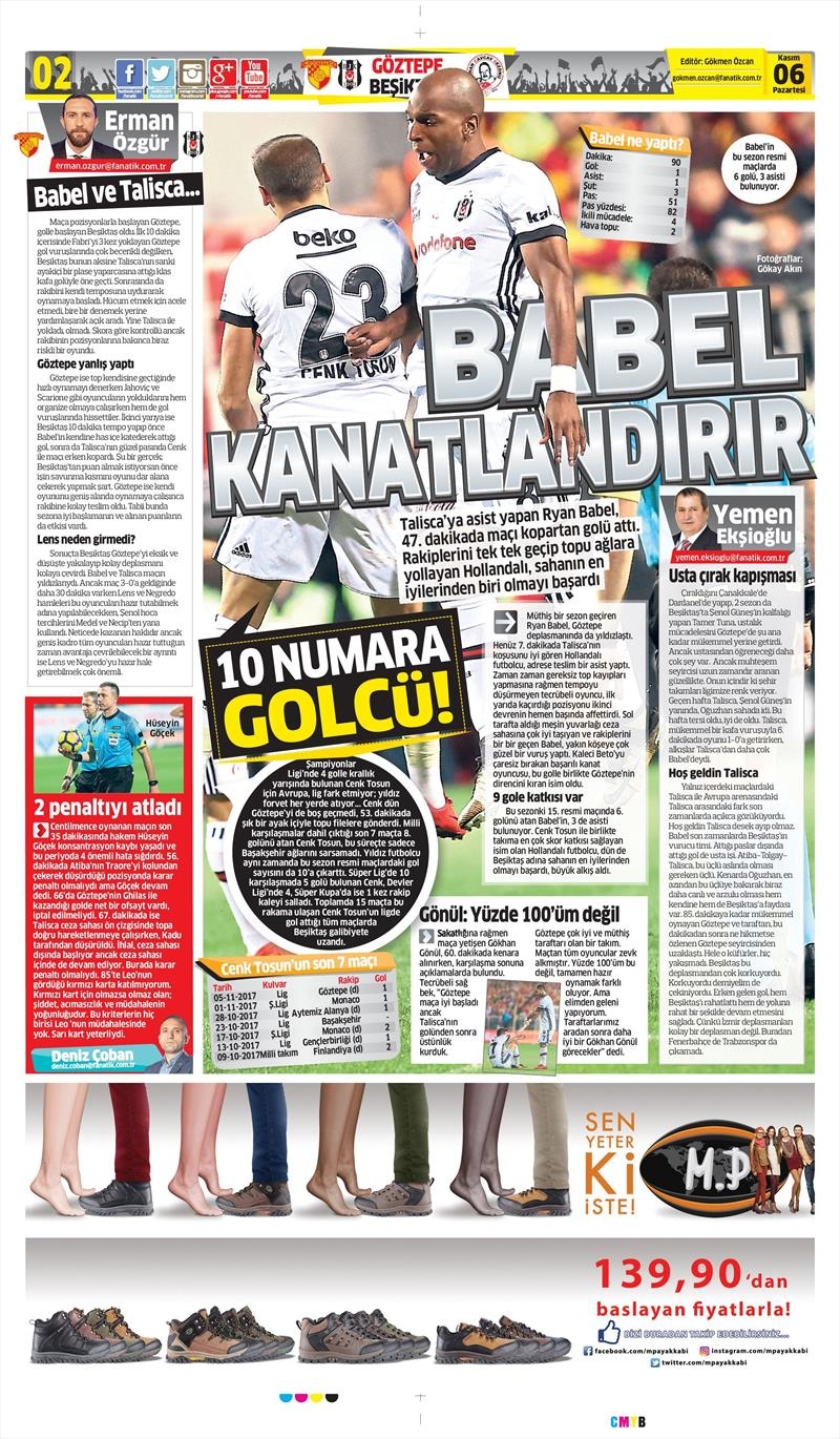 06 Kasım 207 | İşte gazetelerin Beşiktaş manşetleri - Görsel 1