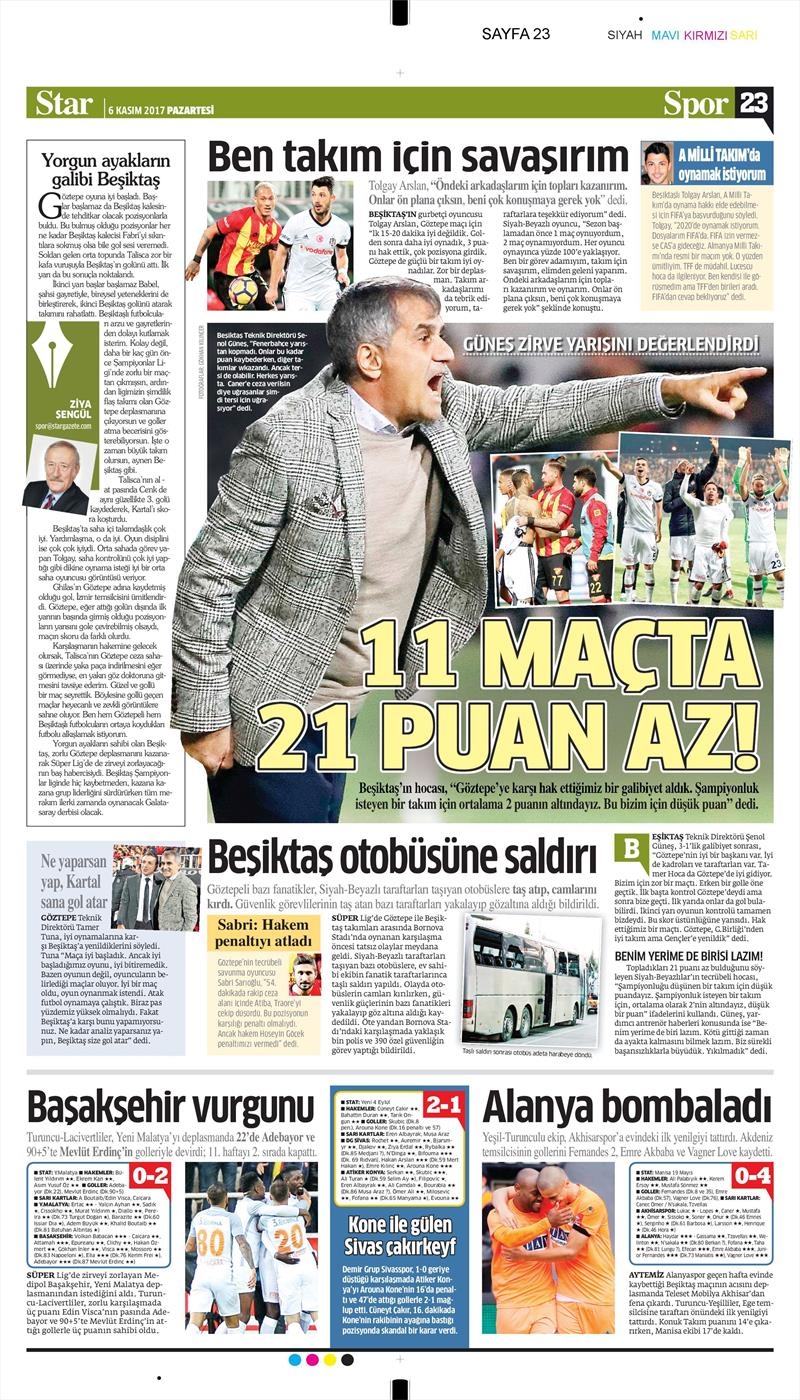 06 Kasım 207 | İşte gazetelerin Beşiktaş manşetleri - Görsel 18