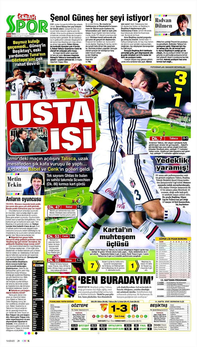 06 Kasım 207 | İşte gazetelerin Beşiktaş manşetleri - Görsel 22