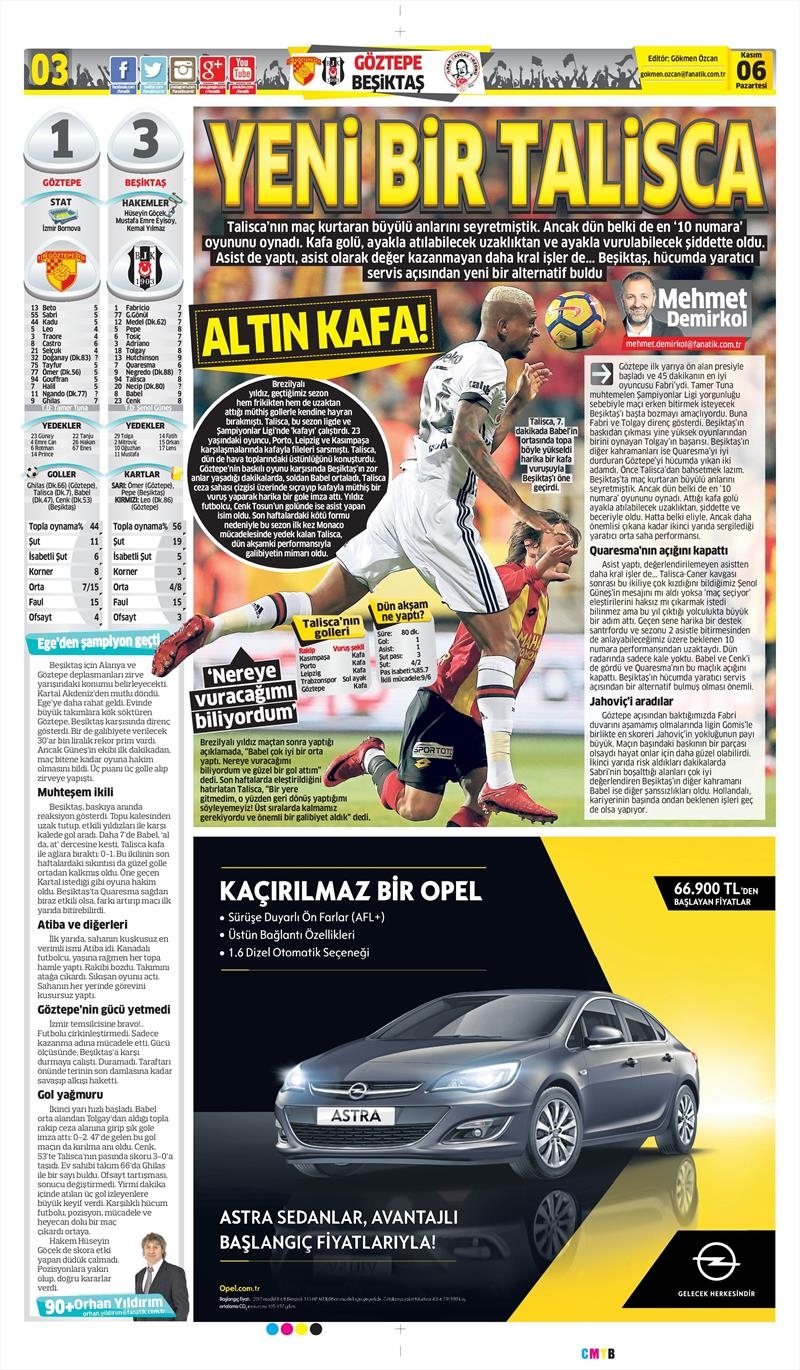 06 Kasım 207 | İşte gazetelerin Beşiktaş manşetleri - Görsel 3