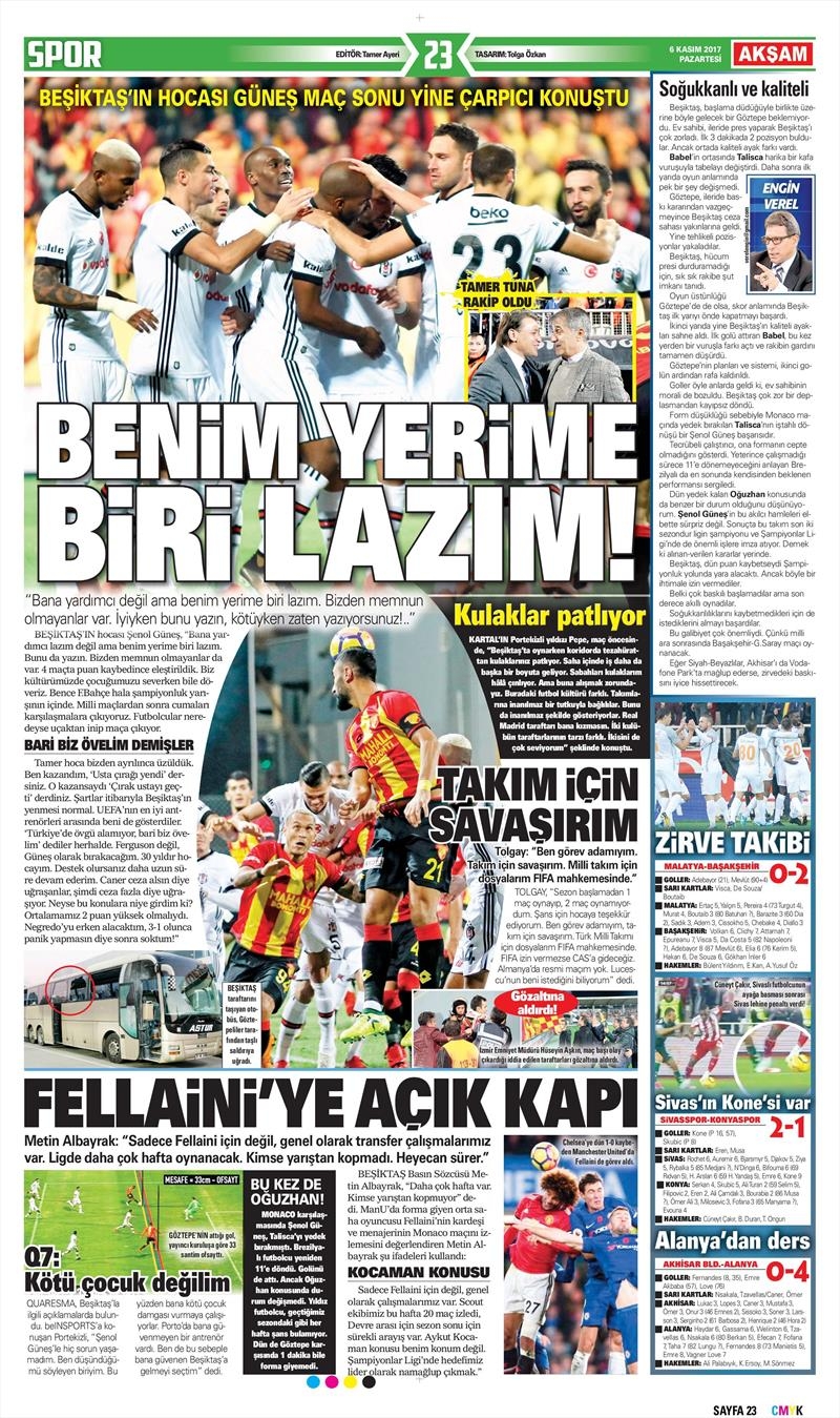 06 Kasım 207 | İşte gazetelerin Beşiktaş manşetleri - Görsel 5