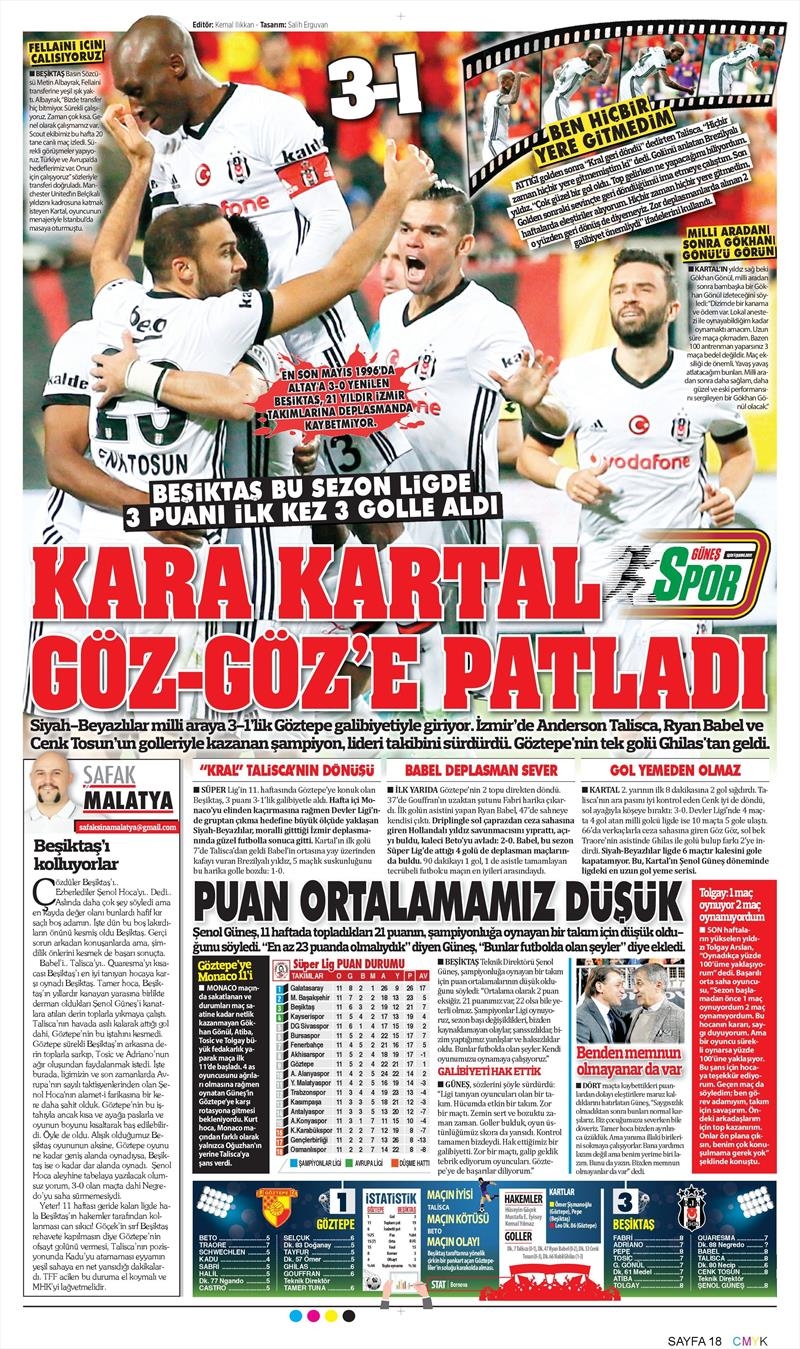 06 Kasım 207 | İşte gazetelerin Beşiktaş manşetleri - Görsel 6
