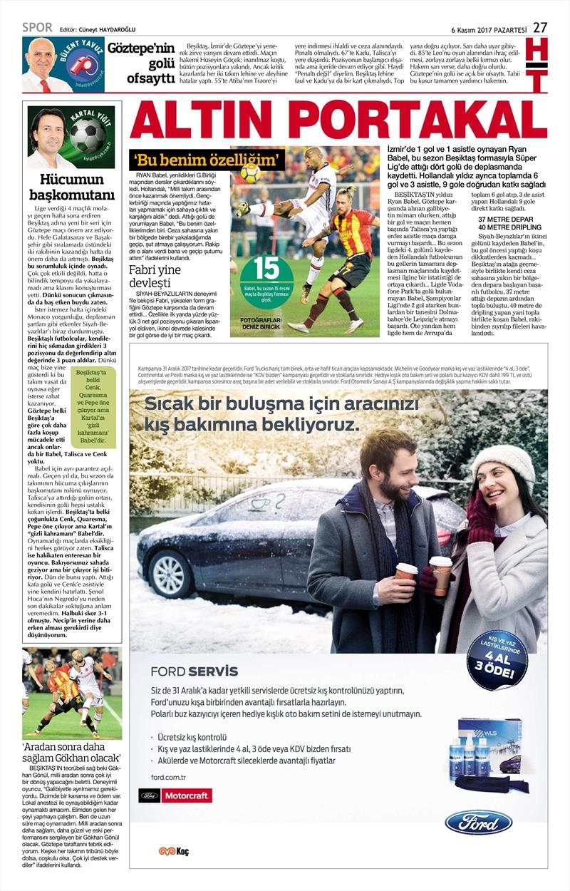 06 Kasım 207 | İşte gazetelerin Beşiktaş manşetleri - Görsel 7