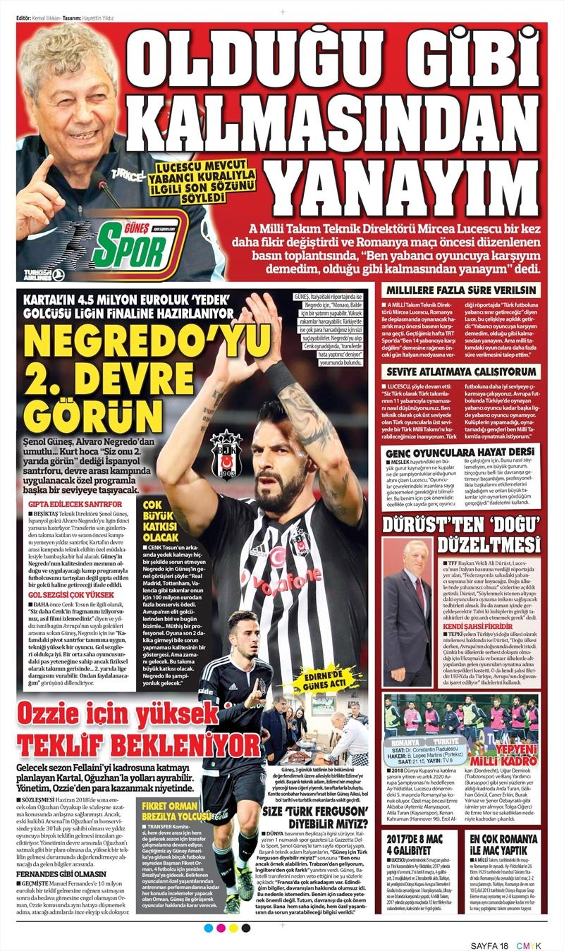 09 Kasım 2017 | Gazetelerin Beşiktaş Manşetleri - Görsel 4