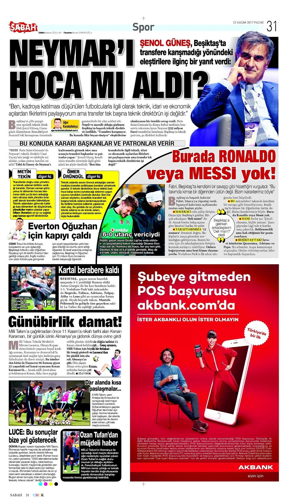 12 Kasım 2017 | Gazetelerin Beşiktaş Manşetleri - Görsel 2