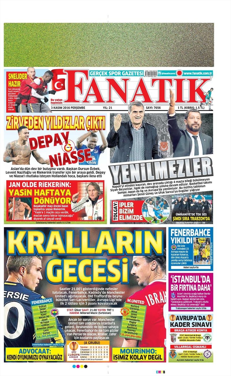 3 Kasım 2016 | Gazetelerin Beşiktaş sayfaları - Görsel 3