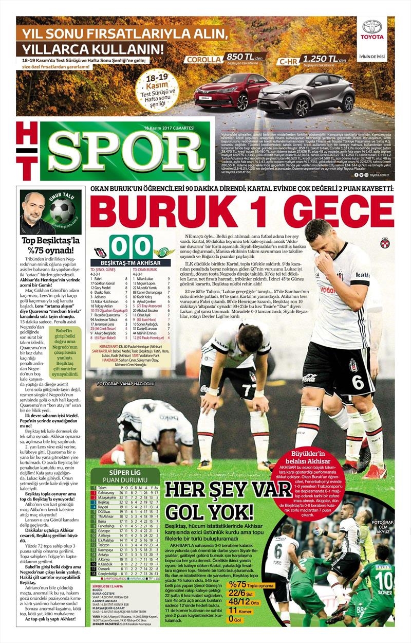18 Kasım 2017 | Gazetelerin Beşiktaş Manşetleri - Görsel 9