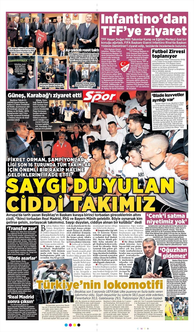 23 Kasım 2017 | Gazetelerin Beşiktaş Manşetleri - Görsel 11