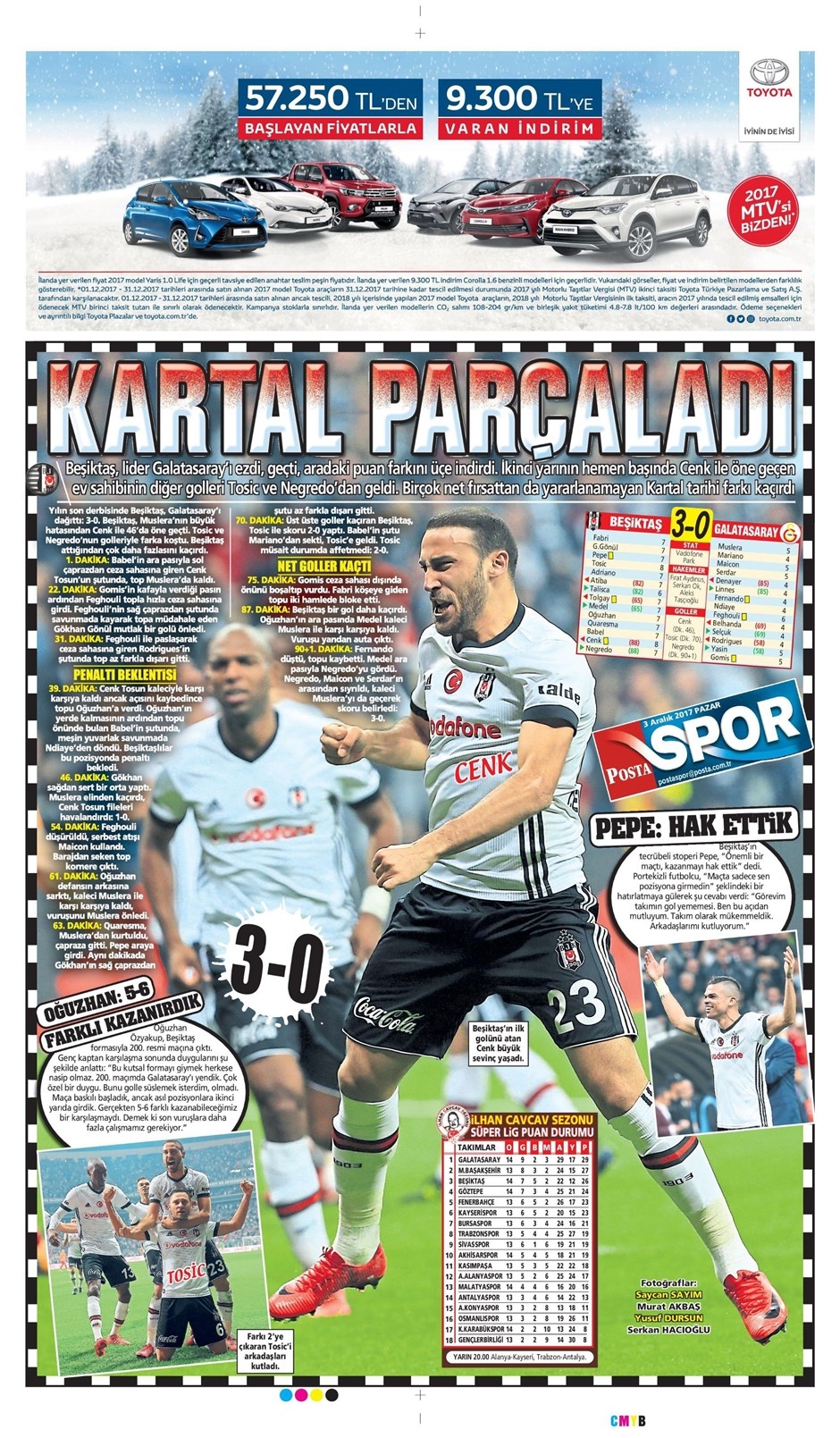 3 Aralık 2017 | Gazetelerin Beşiktaş Manşetleri - Görsel 10