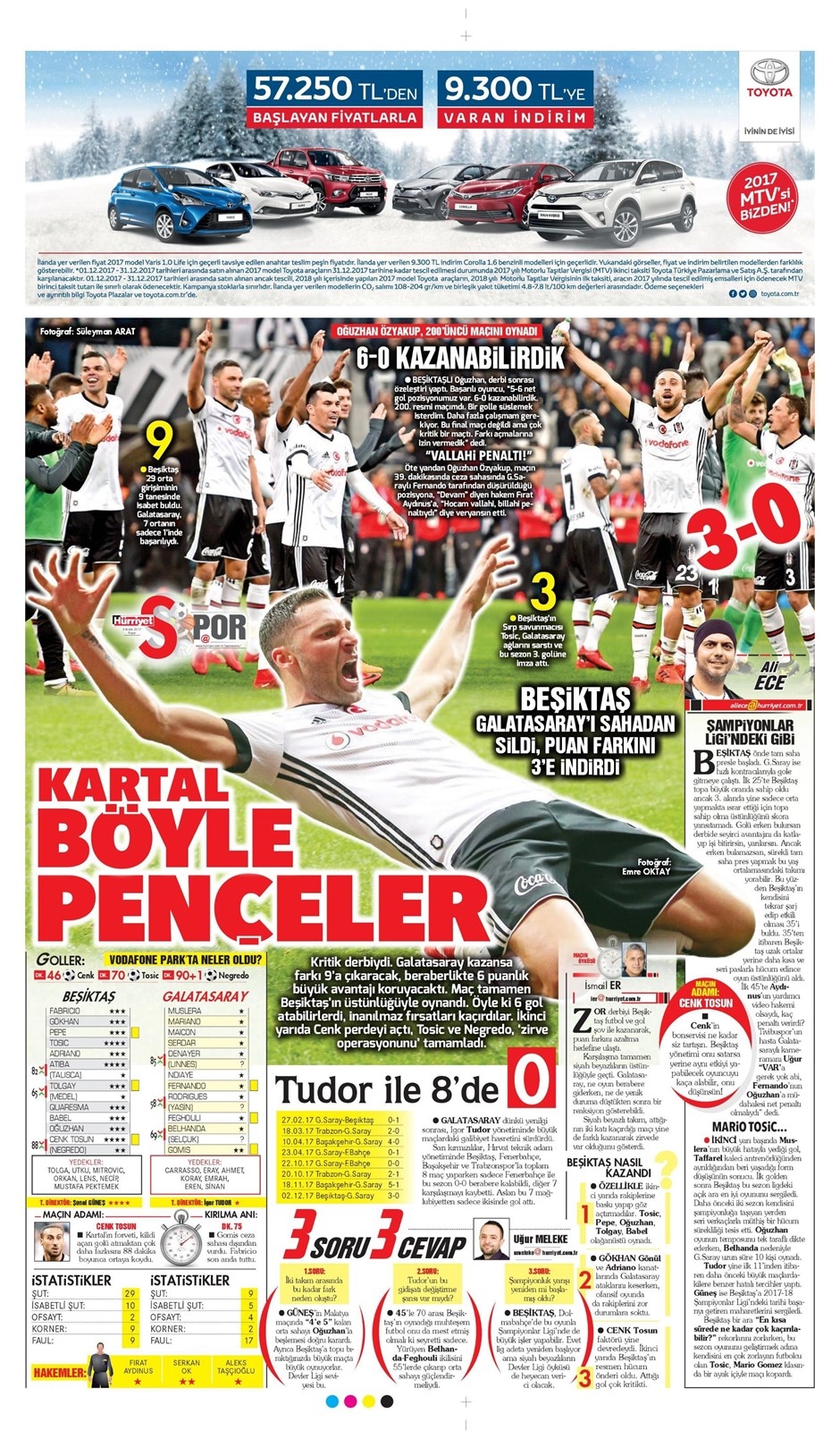 3 Aralık 2017 | Gazetelerin Beşiktaş Manşetleri - Görsel 6