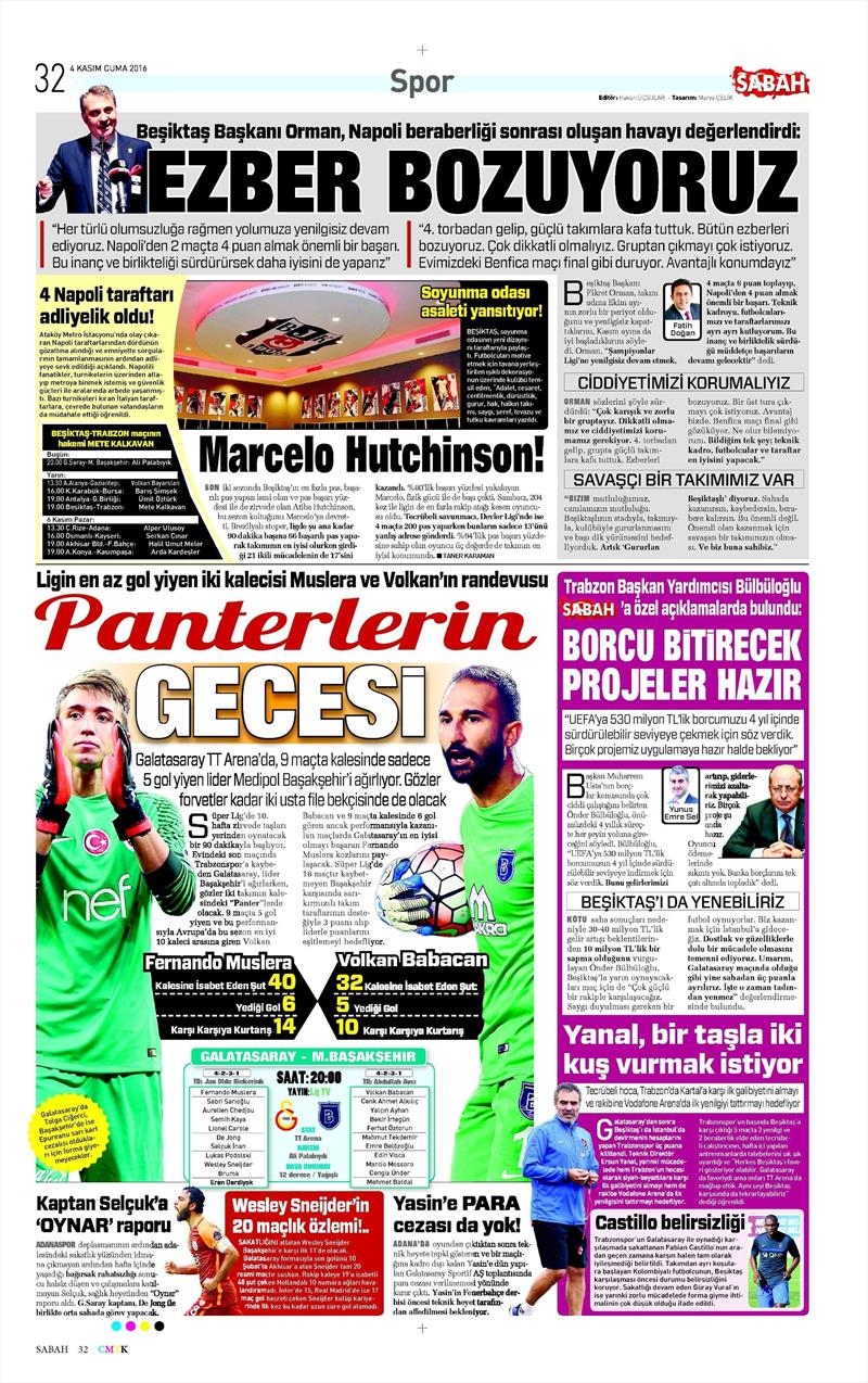 4 Kasım 2016 | Gazetelerin Beşiktaş sayfaları - Görsel 6
