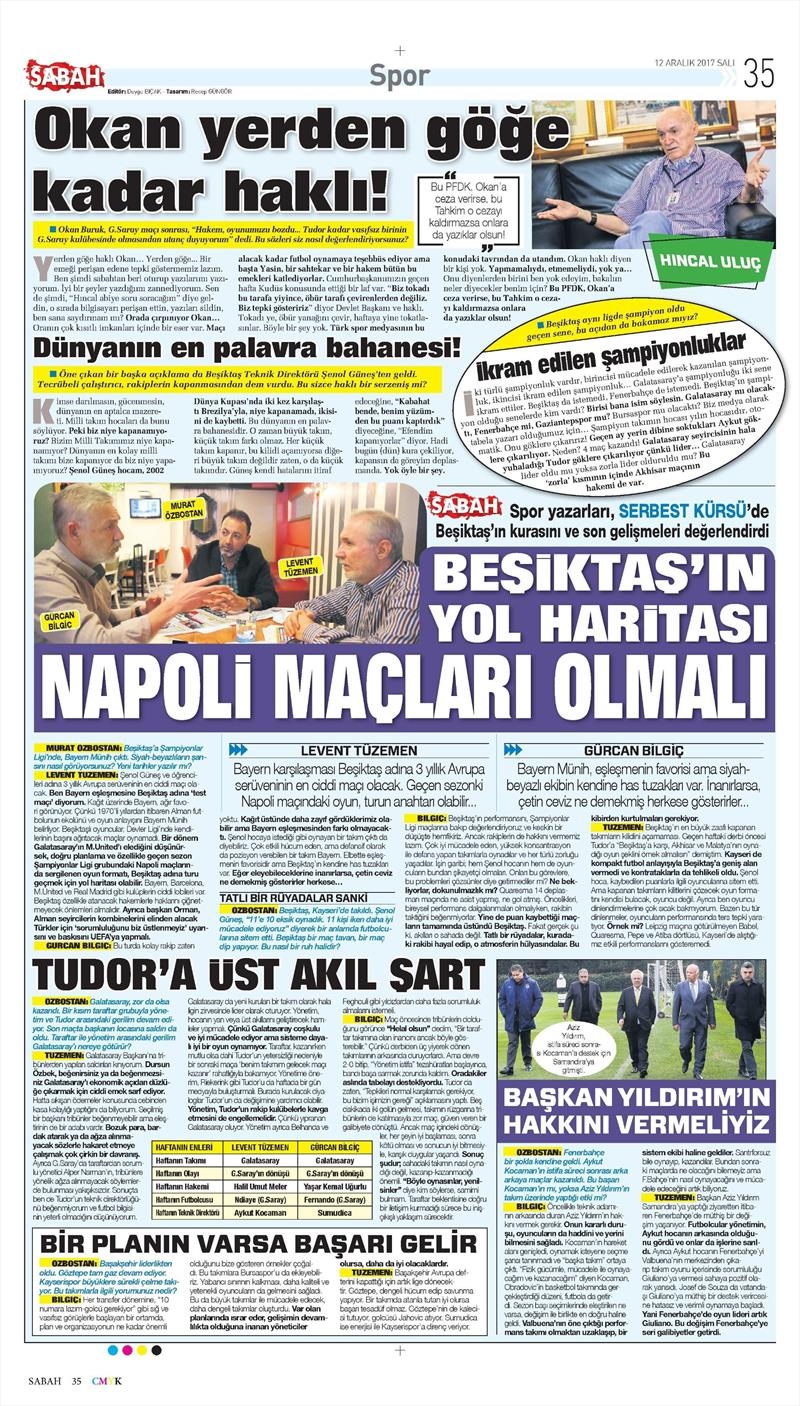 12 Aralık 2017 | Gazetelerin Beşiktaş Manşetleri - Görsel 13