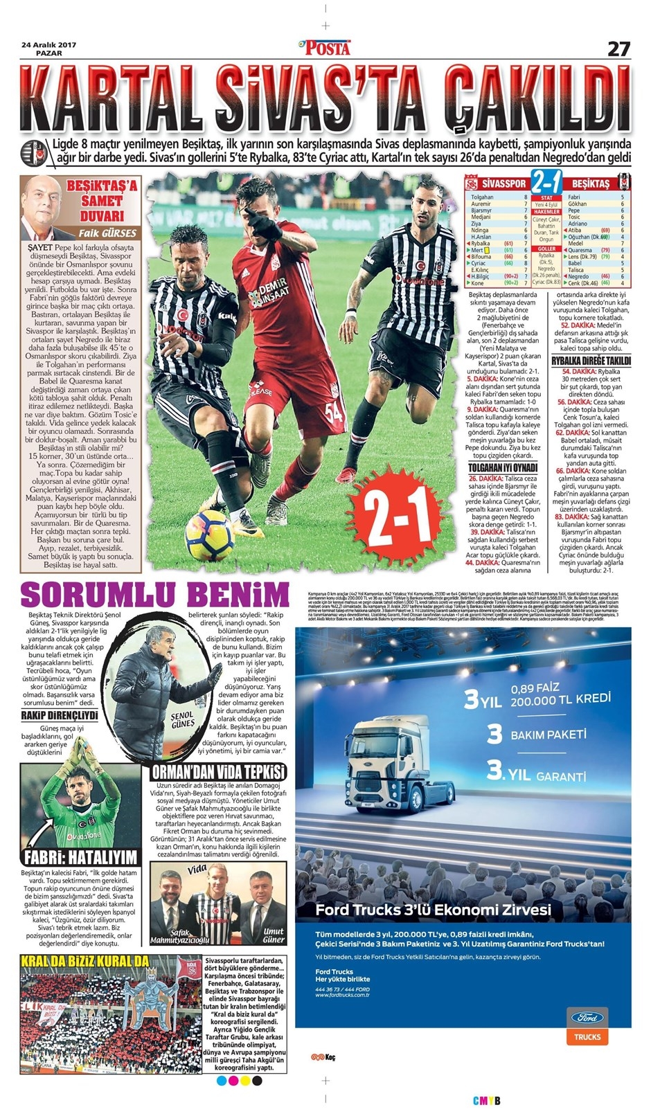 24 Aralık 2017 | Gazetelerin Beşiktaş Manşetleri - Görsel 4