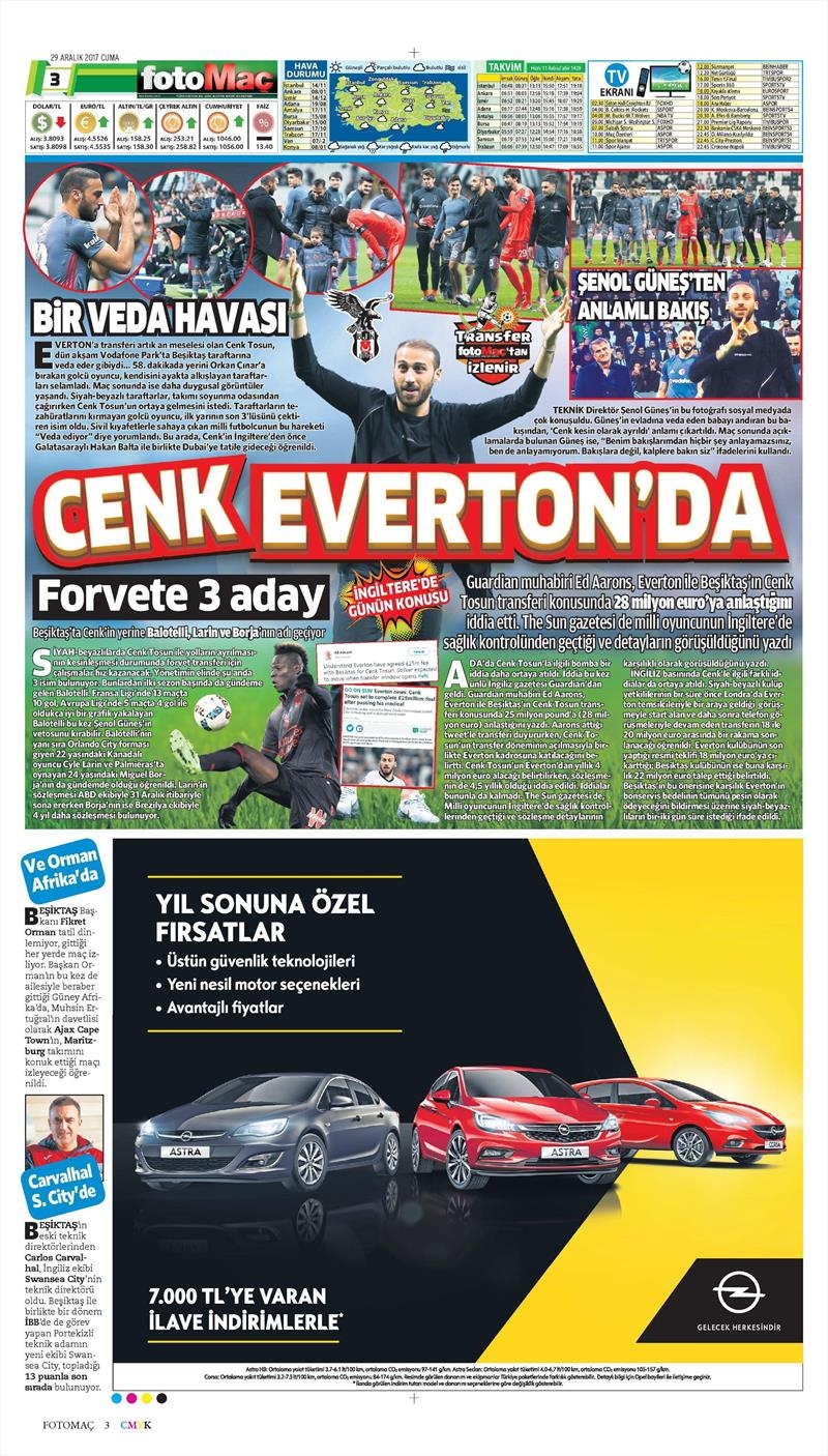 29 Aralık 2017 | Gazetelerin Beşiktaş Manşetleri - Görsel 4