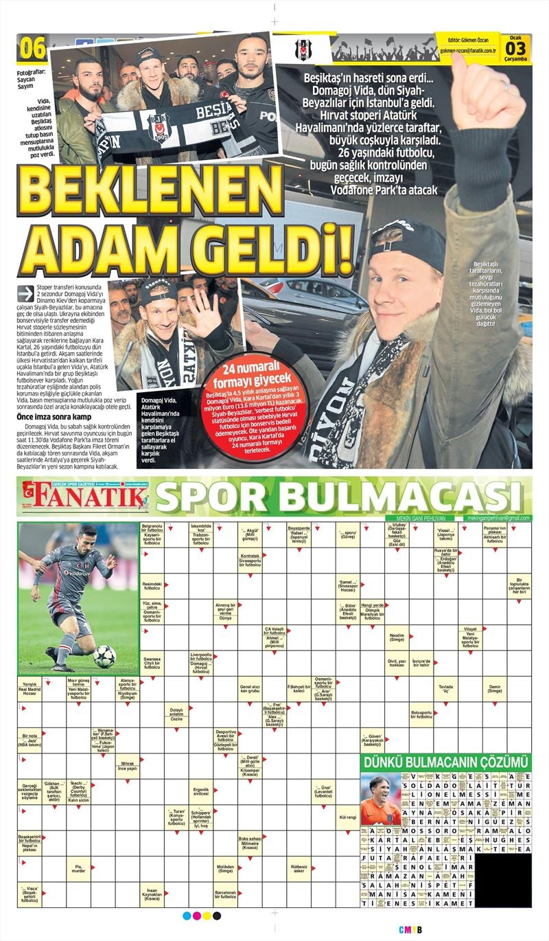 3 Ocak 2018 | Gazetelerin Beşiktaş Manşetleri - Görsel 2