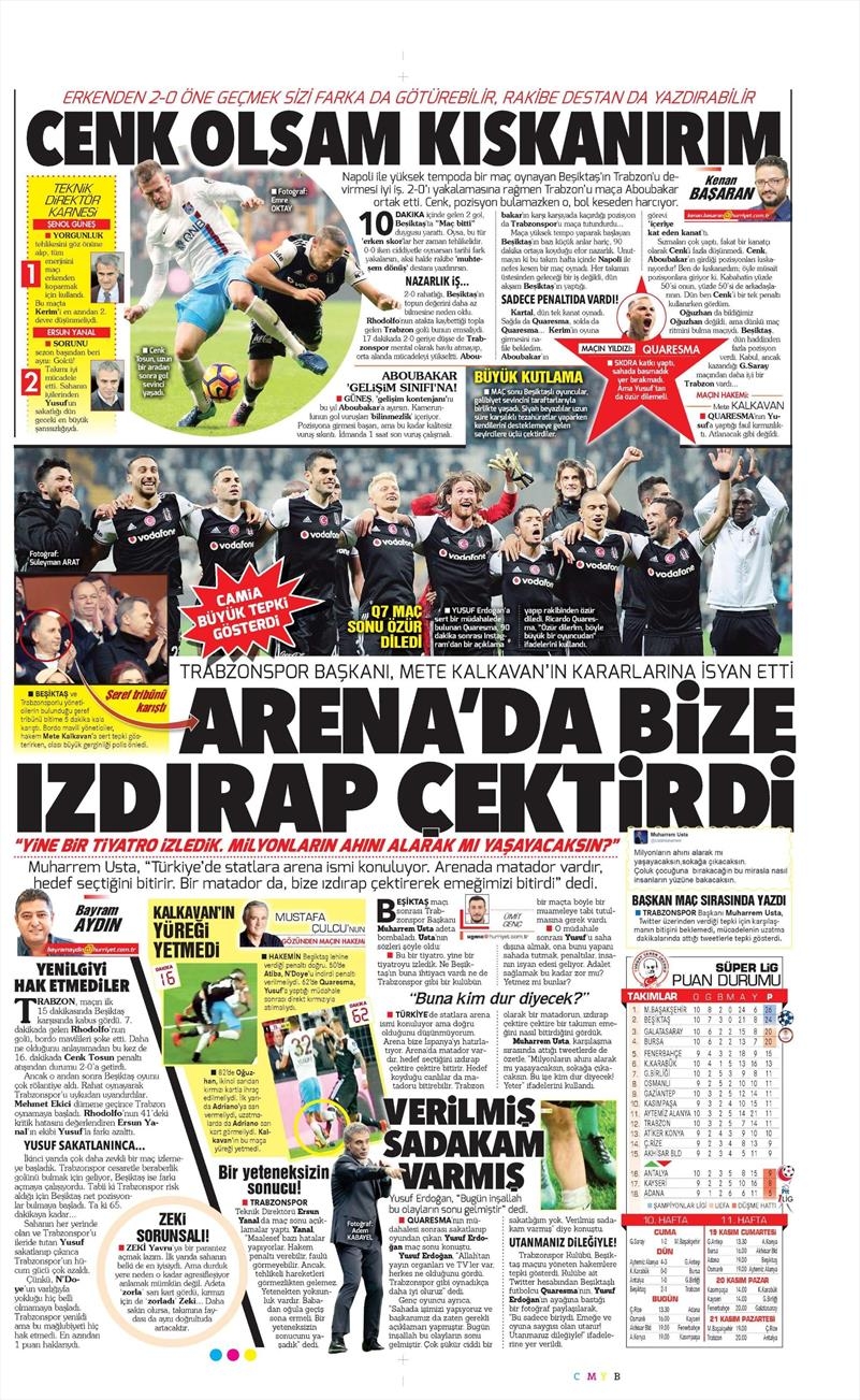 6 Kasım 2016 | Gazetelerin Beşiktaş sayfaları - Görsel 23