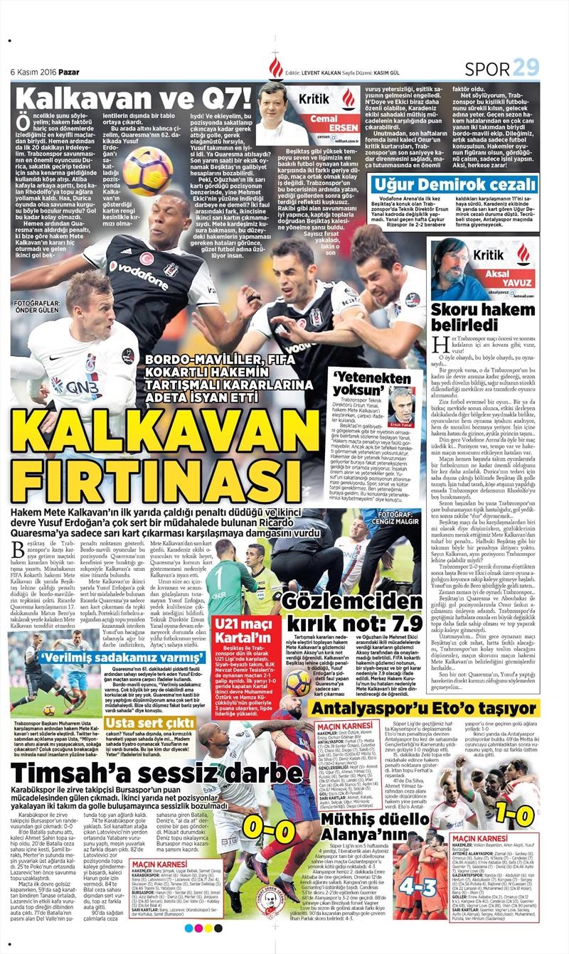 6 Kasım 2016 | Gazetelerin Beşiktaş sayfaları - Görsel 25