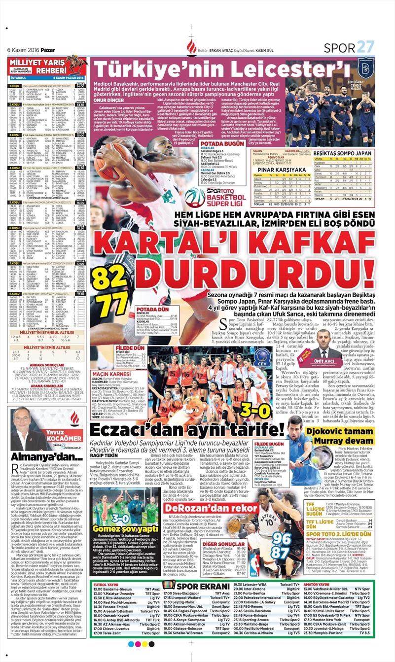 6 Kasım 2016 | Gazetelerin Beşiktaş sayfaları - Görsel 26
