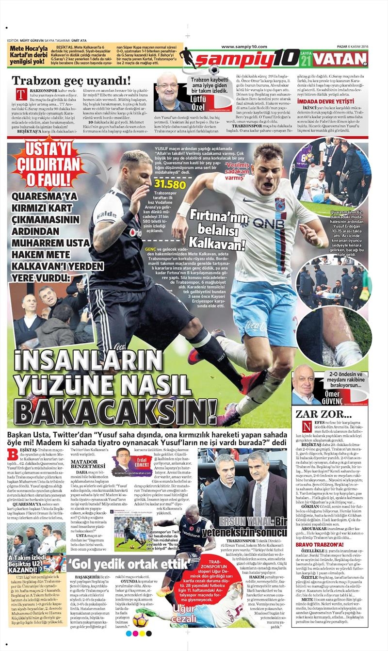 6 Kasım 2016 | Gazetelerin Beşiktaş sayfaları - Görsel 40