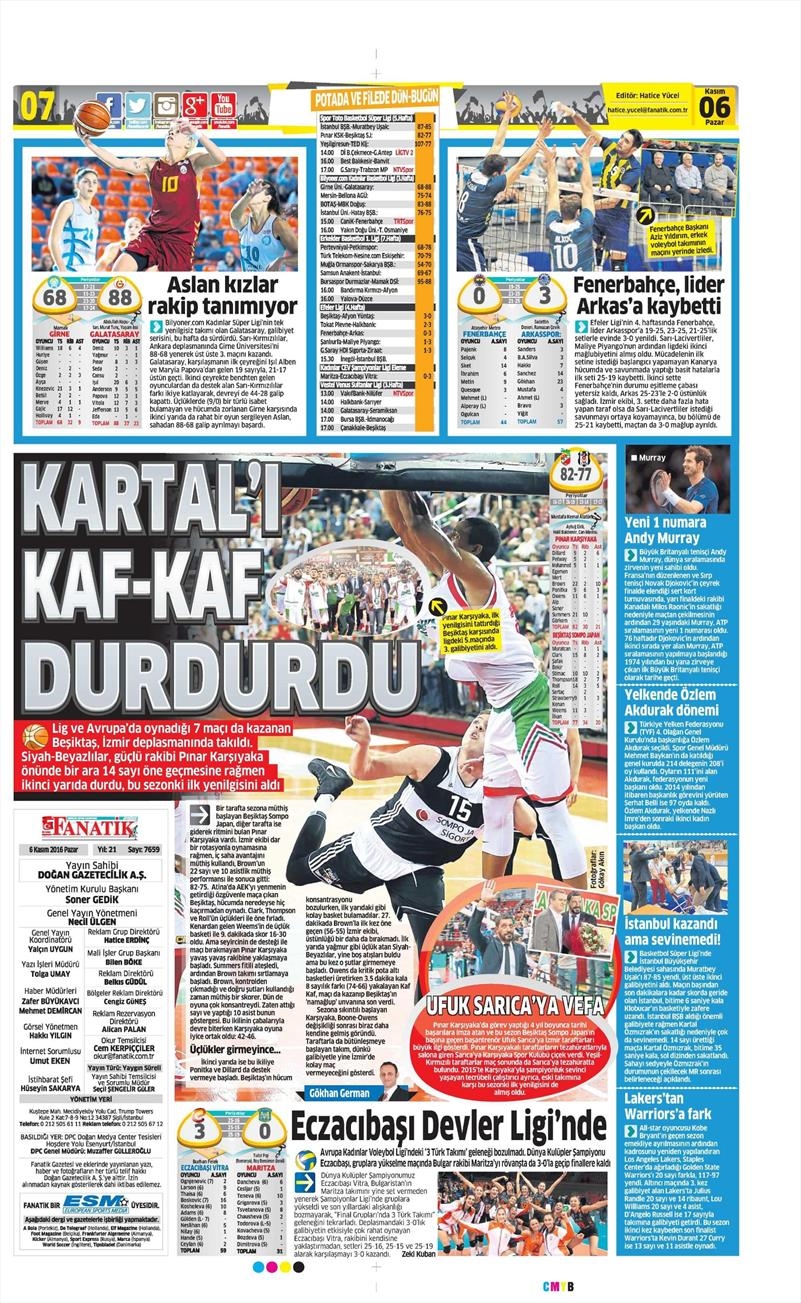 6 Kasım 2016 | Gazetelerin Beşiktaş sayfaları - Görsel 9