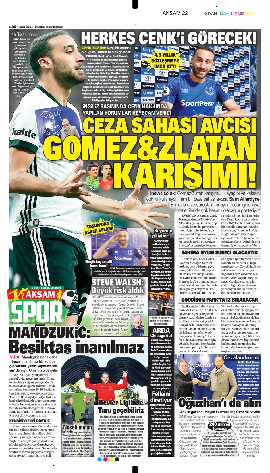 6 Ocak 2018 | Gazetelerin Beşiktaş Manşetleri - Görsel 2