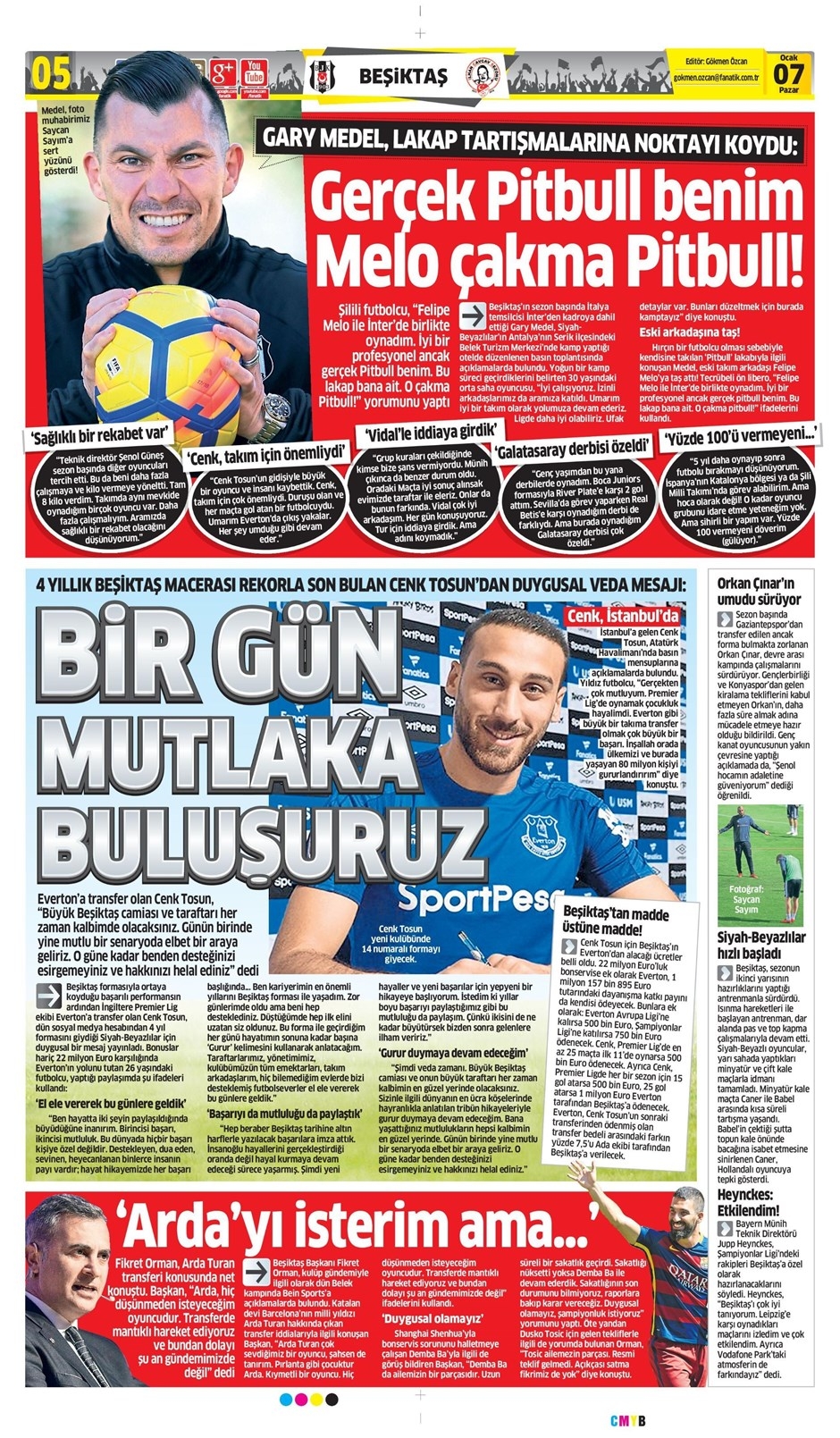 7 Ocak 2018 | Gazetelerin Beşiktaş Manşetleri - Görsel 4