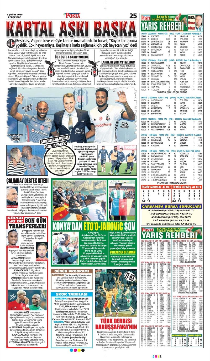 01 Şubat 2018 | Gazetelerin Beşiktaş Manşetleri - Görsel 11