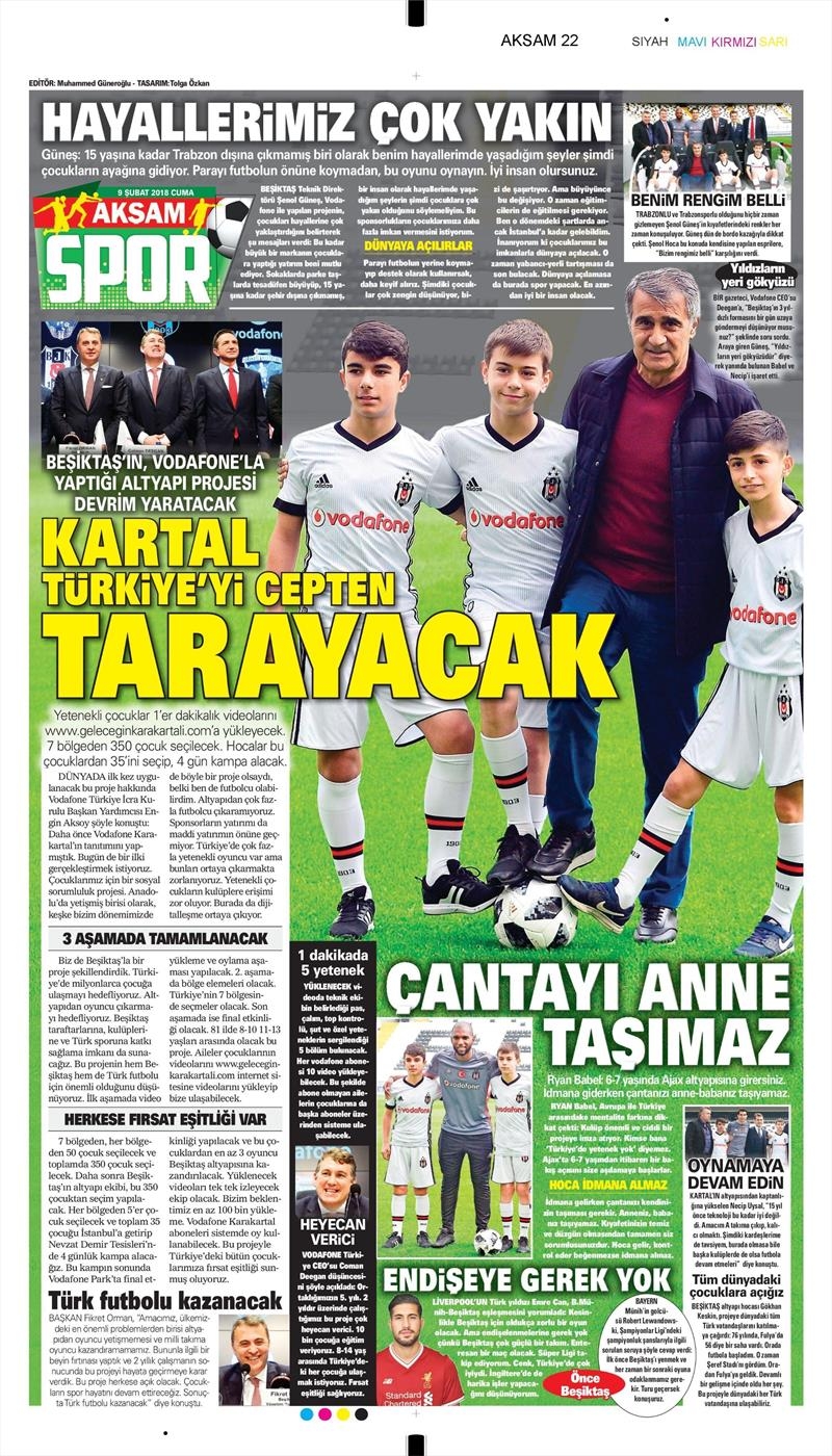 09 Şubat 2018 | Gazetelerin Beşiktaş Manşetleri - Görsel 2