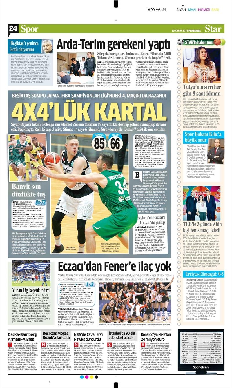 10 Kasım 2016 | Gazetelerin Beşiktaş sayfaları - Görsel 12
