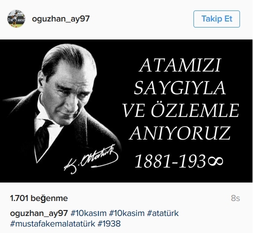 Beşiktaş'ın ve Beşiktaşlı futbolcuların 10 Kasım mesajları - Görsel 3