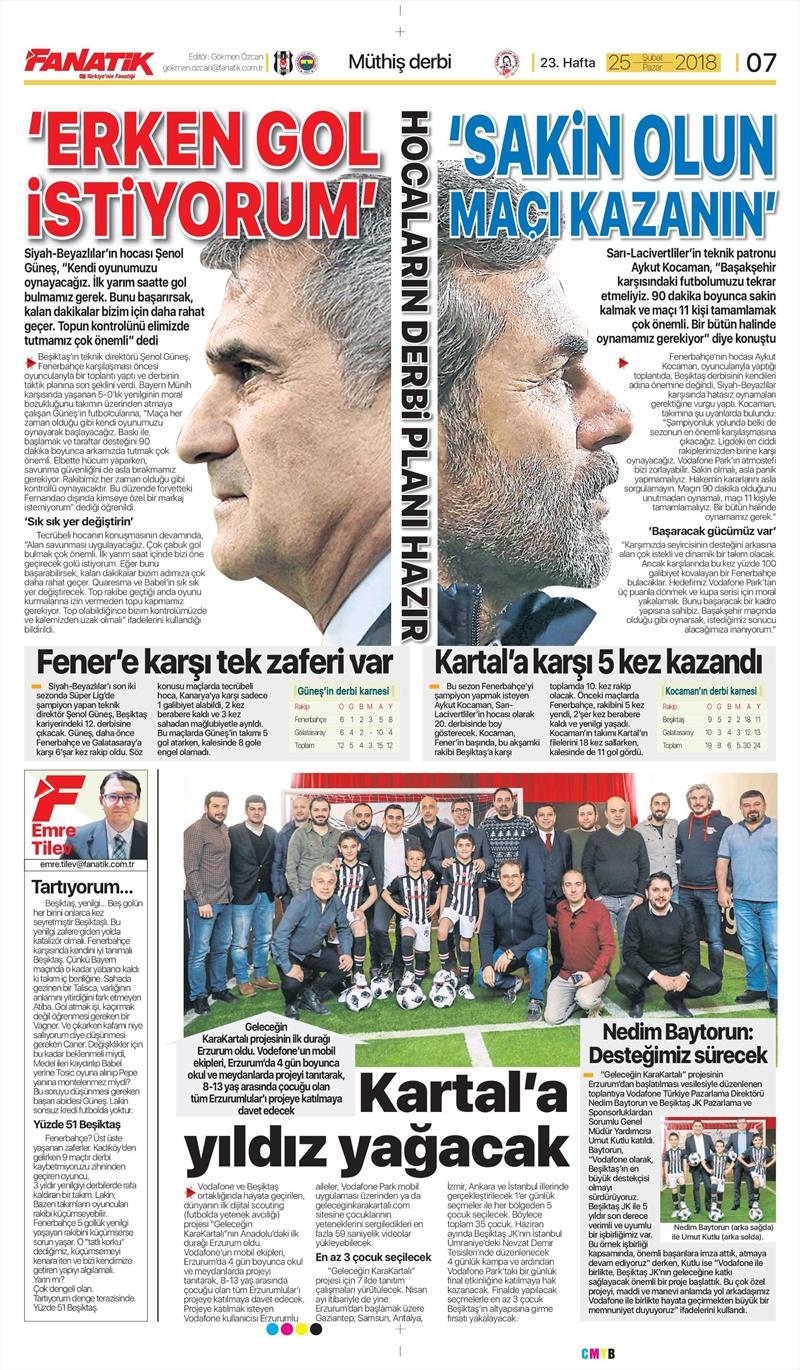 25 Şubat 2018 | Gazetelerin Beşiktaş Manşetleri - Görsel 6