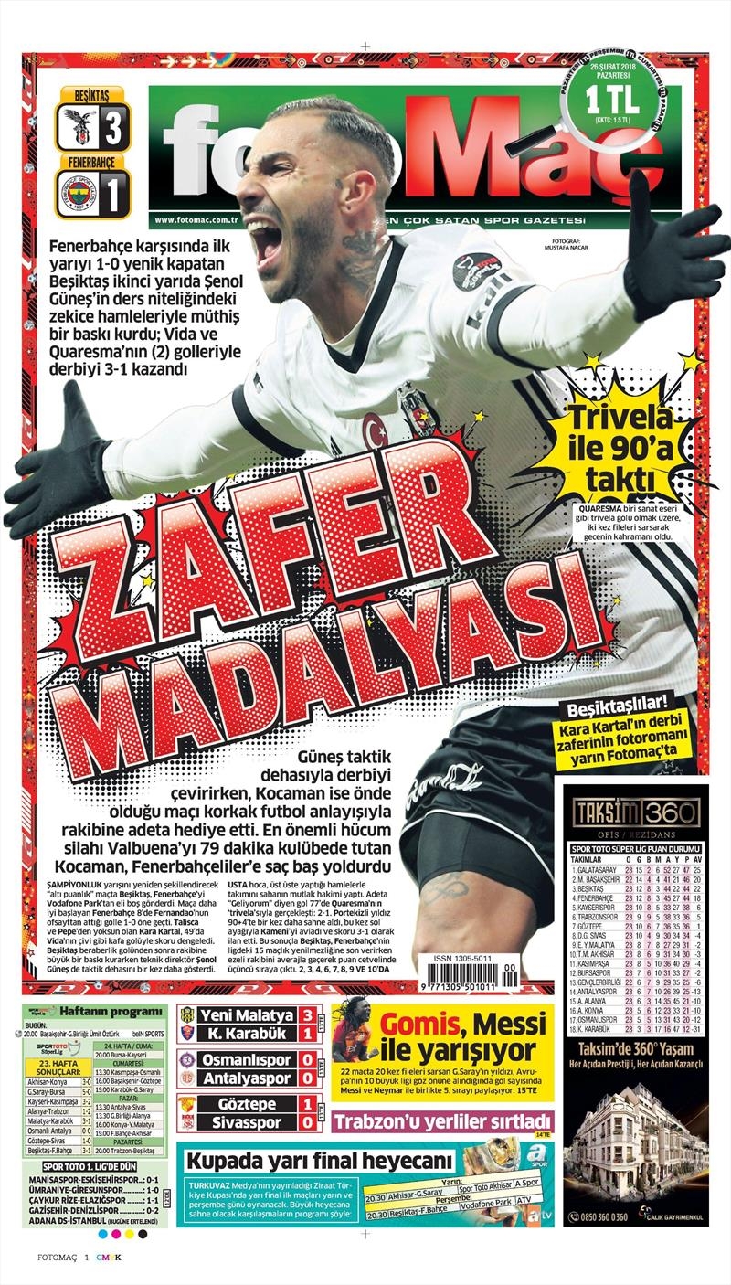 26 Şubat 2018 | Gazetelerin Beşiktaş Manşetleri - Görsel 9