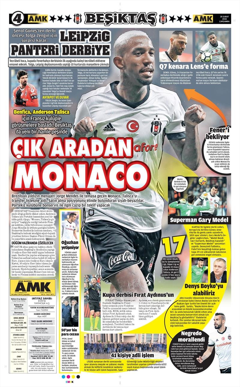 28 Şubat 2018 | Gazetelerin Beşiktaş Manşet - Görsel 3