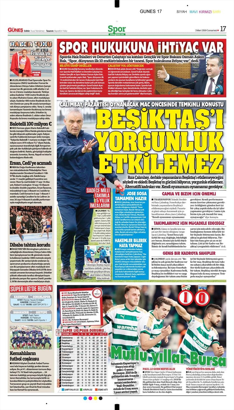03 Mart 2018 | Gazetelerin Beşiktaş Manşetleri - Görsel 2