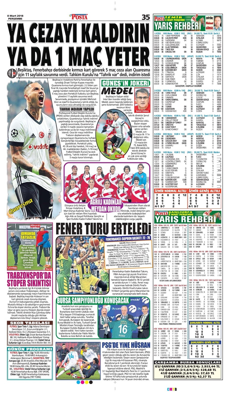 08 Mart 2018 | Gazetelerin Beşiktaş Manşetleri - Görsel 4