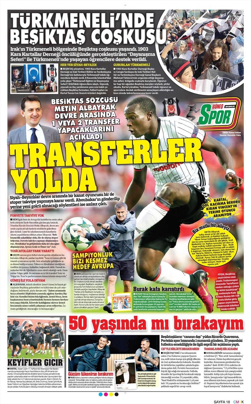 11 Kasım 2016 | Gazetelerin Beşiktaş sayfaları - Görsel 10