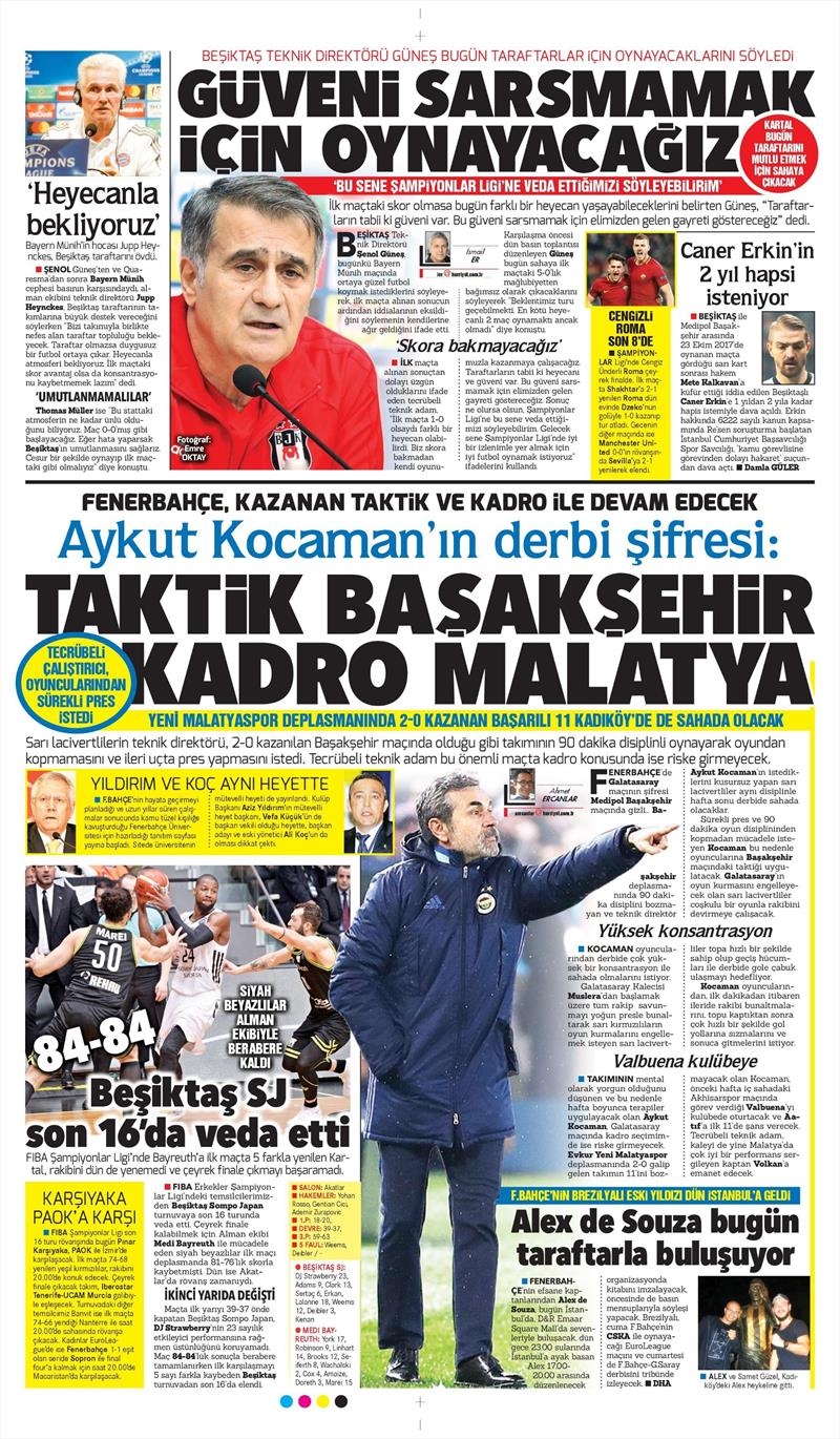 14 Mart 2018 | Gazetelerin Beşiktaş Manşetleri - Görsel 7