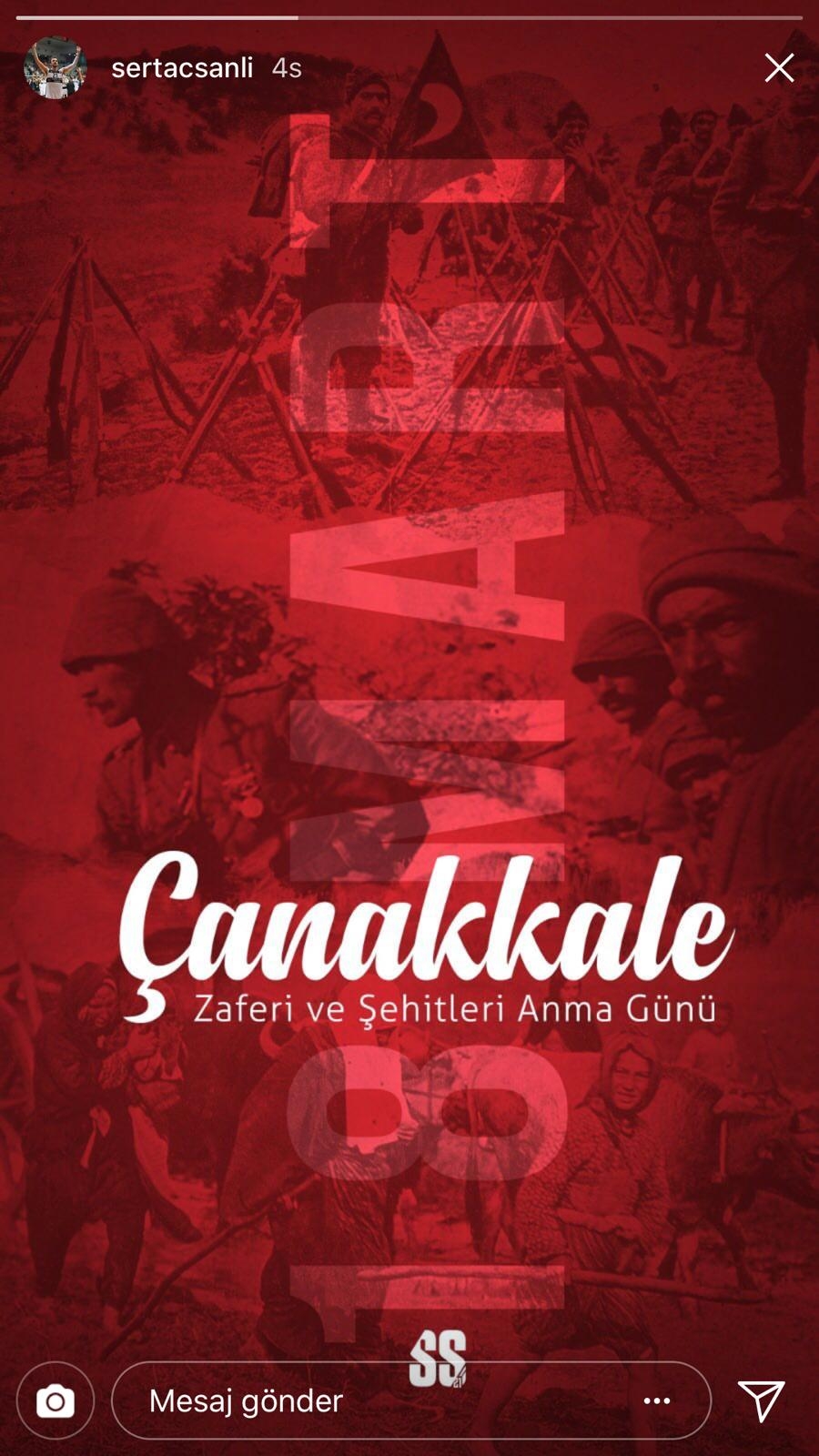 Beşiktaşlı oyunculardan 18 Mart Çanakkale Zaferi paylaşımları! - Görsel 7